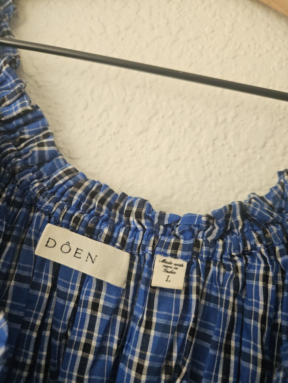 NWOT Doen Ischia in cassis check, large - Picture 14 of 16